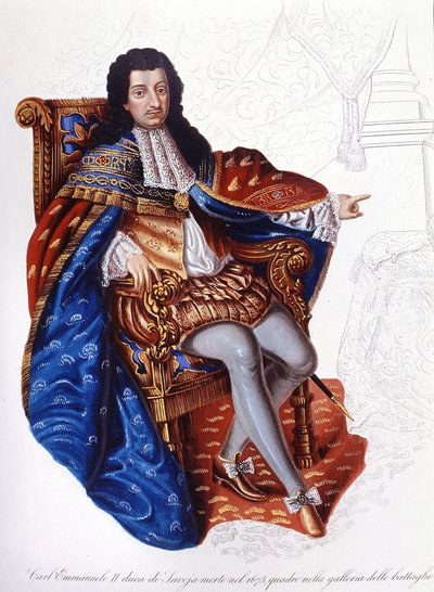 シャルル・エマニュエル2世（1634 - 1675）、サヴォイ公。 作： Unknown artist