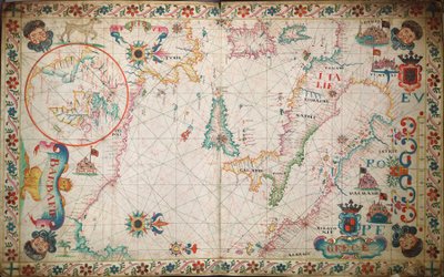 地中海南部とアドリア海の海図、1600年頃（写本） 作： Unknown artist
