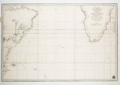 赤道以南の大西洋の海図 作： Unknown artist