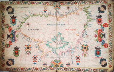 黒海の海図、1600年頃（写本） 作： Unknown artist