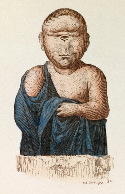 リンネの命名法とキュヴィエの分類による片目の子供（エングレーヴィング） 作： Unknown artist