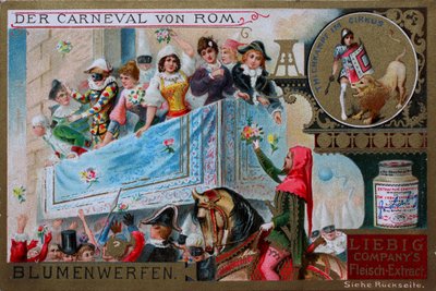 コレクターズ ピクチャー シリーズ ローマの謝肉祭、花を投げる 作： Unknown artist