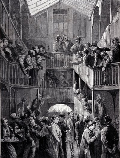 コンスタンティノープル：1878年、ガラタ郊外の証券取引所。 作： Unknown artist