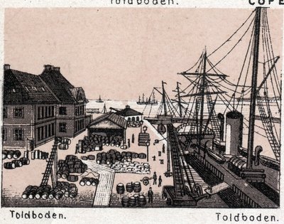 デンマーク、コペンハーゲン（Copenhagen）：トルドボーデン（港、harbor）の眺め。「世界図説168景」の中のもので、未発表（19世紀後半 作： Unknown artist