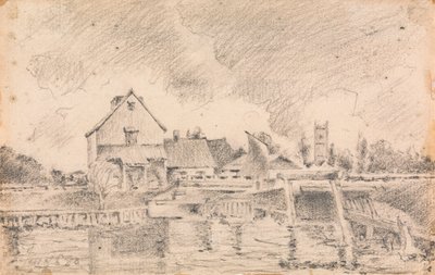 コンスタブルの絵画、デダム ロック アンド ミルの複製 作： Unknown artist
