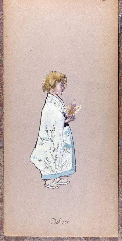 1904年、ジャコモ・プッチーニ作『蝶々夫人』のためのイル・バンビーノ（イル・ドローレ）の衣装。 作： Unknown artist