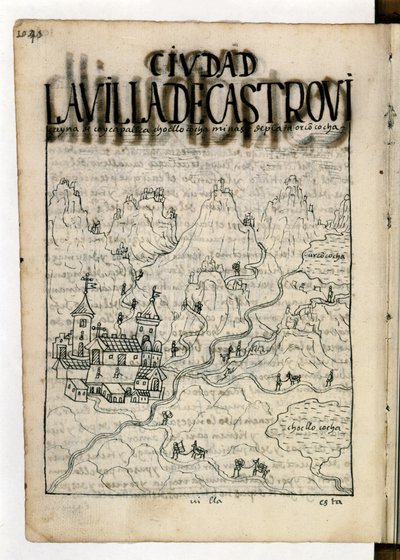 の発見時代：17世紀にインディオの画家によって描かれた銀鉱のデッサン。 作： Unknown artist