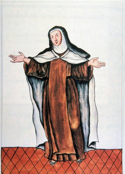 ペルーの日常生活と風俗: "" Carmelite dechaussee "" Trujillo del Peru "" Trujillo司教(1782-1785)のBaltasar Martinez Companon y Bajandaの本から抜粋した水彩画。18世紀 Madrid.パラシオ・リアル図書館 作： Unknown artist