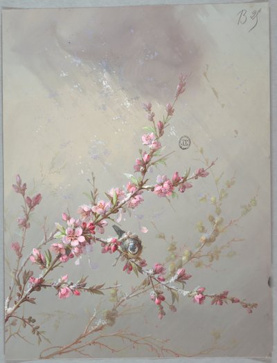 壁紙とテキスタイルのデザイン: 花と鳥 作： Unknown artist