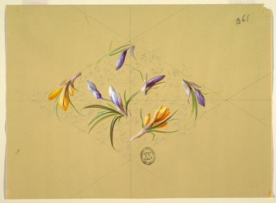 壁紙とテキスタイルのデザイン: 花 作： Unknown artist