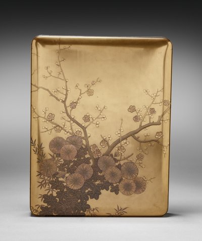 菊と梅の文書箱（蓋 作： Unknown artist