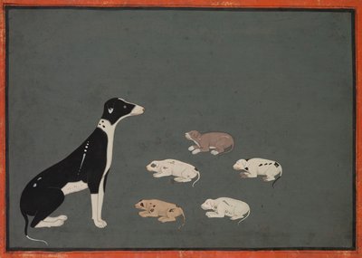 子犬と犬 作： Unknown artist