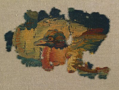 大きなカーテンからのアヒルの頭 作： Unknown artist