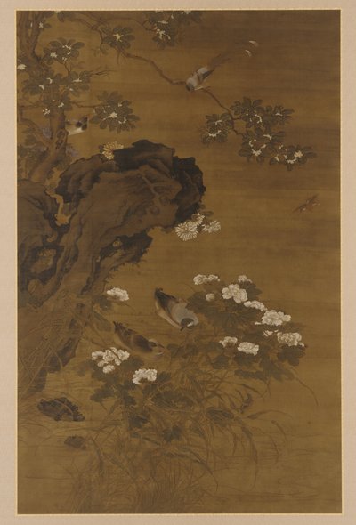 秋の小川のカモ 作： Unknown artist