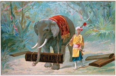 エレファントとコルナック、広告「Suchard」、V.1895 作： Unknown artist