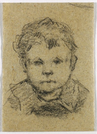 襟付きのシャツを着た子供時代のエミール・ゴーギャン 作： Unknown artist