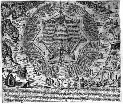 Amphitheatrum sapientiae aeternae "のエングレーヴィング。(永遠の知恵の円形劇場） [Hamburg: s.n. 作： Unknown artist