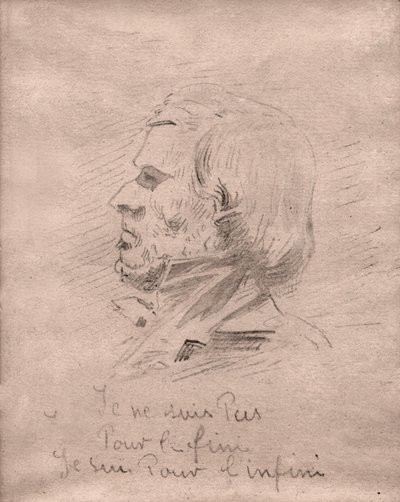 Eugene Delacroix（ウジェーヌ・ドラクロワ）。(ドローイング、1850年頃) 作： Unknown artist