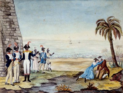 入植者の処刑1791年、サント・ドミンゴ（中央アメリカ、アンティル諸島）で起きた反乱の際の入植者の処刑。18世紀のエングレーヴィング。シャルトル、美術館 作： Unknown artist