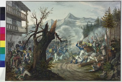 バイエルン兵とチロル農民の戦い 作： Unknown artist