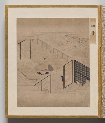 源氏物語絵帖 第一鶯 作： Unknown artist
