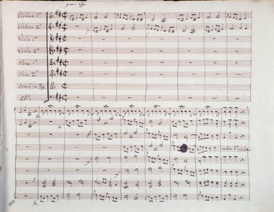 ルイジ・ボッケリーニ作曲「交響曲第6番」の楽譜の1ページ目 作： Unknown artist