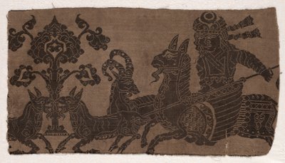 マウントされたハンターのスピアリング動物のフラグメント 作： Unknown artist