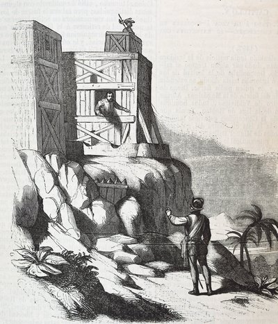 1497年、コンセプシオン砦で、アデランタド・バルトロメウ・コロンブスと話すフランシスコ・ロルダン 作： Unknown artist