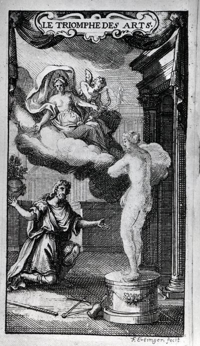 Le Triomphe des Arts "の正面図 リヴレット：Antoine Houdar (or Houdart) de La Motte (1672 -1731) 音楽：Michel de la Barre. 作： Unknown artist
