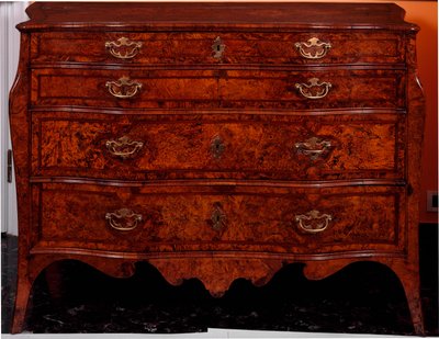 家具：杉材のチェスト。1735-1745年頃 Dim.97x137x68 cm プライベートコレクション 作： Unknown artist
