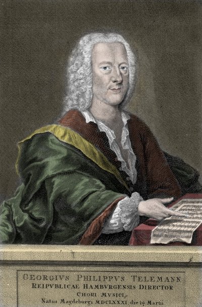 ゲオルク・フィリップ・テレマン（1681-1767）、ドイツの作曲家。 作： Unknown artist