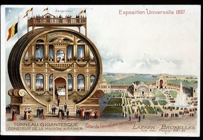 巨大な樽-メゾン・クレイマー-1897年ブリュッセル万国博覧会 作： Unknown artist
