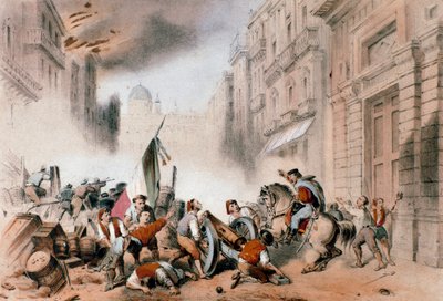 パレルモに入るジュゼッペ・ガリバルディ、1860年5月26日（Engraving 作： Unknown artist