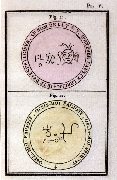 教皇ホノリウスが悪魔を召喚するために使用した魔導書。1760年の編集。 作： Unknown artist