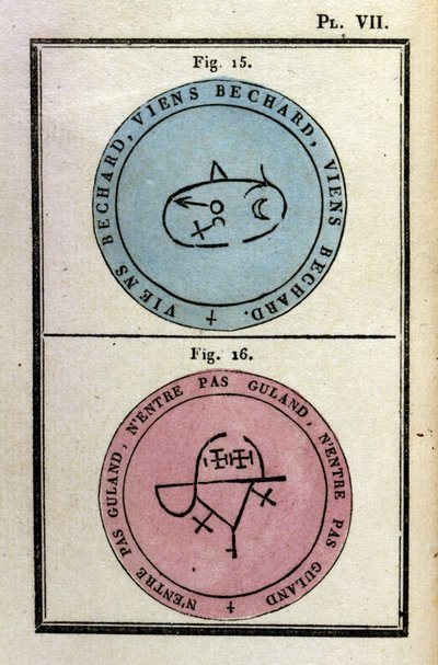 教皇ホノリウスが悪魔を召喚するために使用した魔道書。1760年の編集。 作： Unknown artist