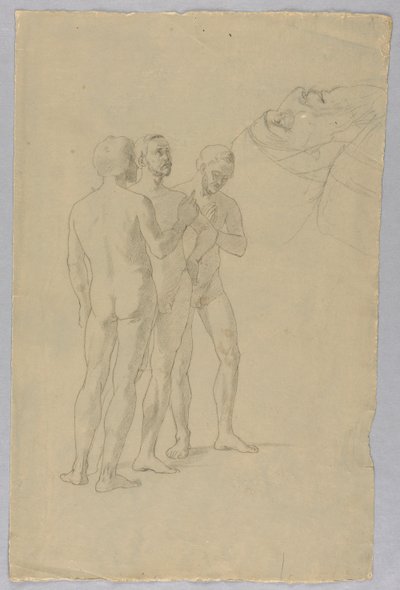 3 つの男性ヌードのグループ 作： Unknown artist