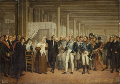 ギョーム・デュピュイトレン（1777-1835）、オテル・デューにて、シャルル10世に目の手術を施す（1825年頃）（油彩・カンヴァス 作： Unknown artist
