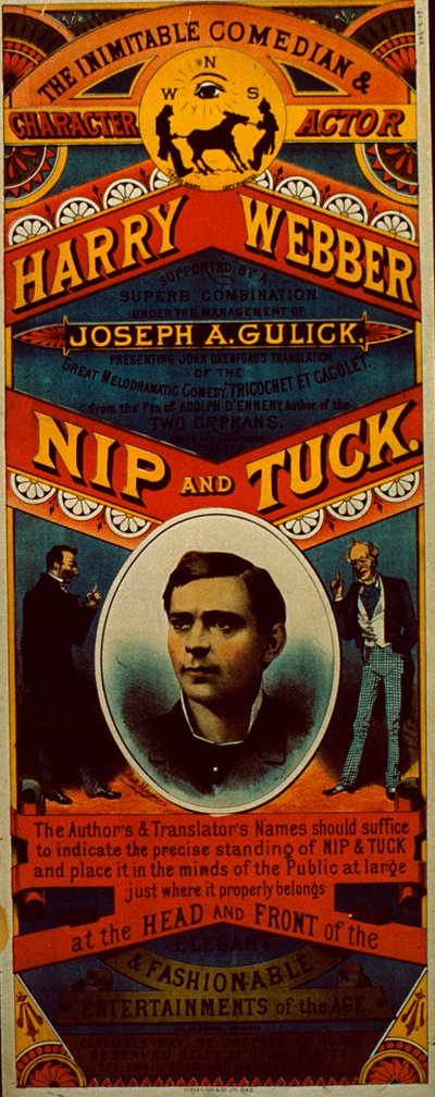 ハリー・ウェバーのポスター広告、1890〜99年頃（カラーリトグラフ 作： Unknown artist