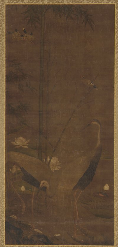 鷺・蓮・竹 作： Unknown artist