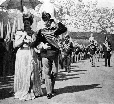 1878年から1900年までイタリア王だったハンバート1世（1844-1900）とサヴォイジュネスのマルガリータ（Margherita di Savoia 作： Unknown artist