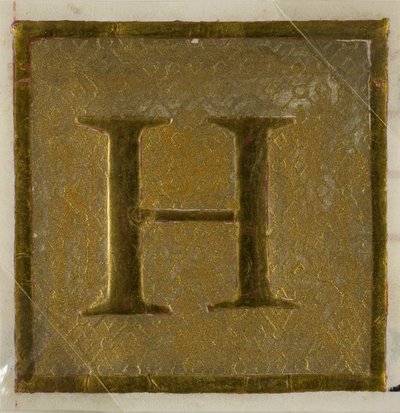 聖歌隊手帳のおむつ模様のイニシャル "H "のイルミネーション 作： Unknown artist