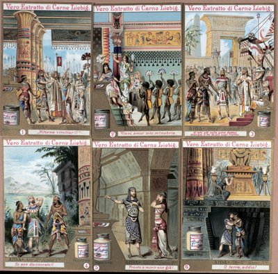 イタリアの作曲家ジュゼッペ・ヴェルディ（1813-1901）のオペラ「アイーダ」の挿絵。 作： Unknown artist