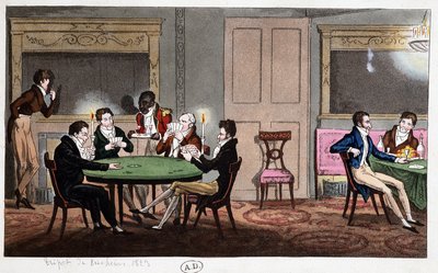 イギリスのクラブで"Cheating Tripot", England 作： Unknown artist