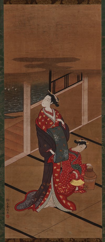 内装：湯女と付き添いの湯沸かし 作： Unknown artist