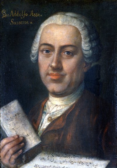 ヨハン・アドルフ・ハッセ（ドイツの作曲家）1699-1783.ミラノ・スカラ座博物館（Museo della Scala de la Milan 作： Unknown artist