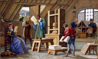 ヨハネス・ゲンスフライシュ・グーテンベルク（1400-1468）は、印刷機の発明者（1438）であり、19世紀にはクロモリ写真家として活躍しました。 作： Unknown artist