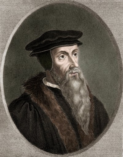 ジョン・カルヴァン - Jean Calvin 1509-1564 - エングレーヴィング - 19世紀 作： Unknown artist