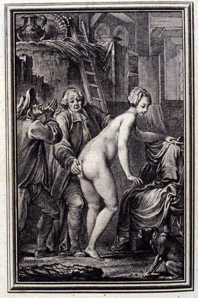 ジャン・ラ・フォンテーヌの「詩による物語と短編」の中の「La mare du compere Pierre」。1762. 作： Unknown artist