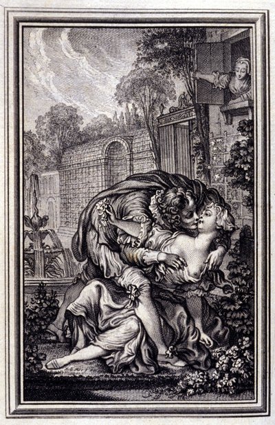 La servant justifiee - Jean La Fontaineの「詩による物語と短篇集」の中で。1762. 作： Unknown artist