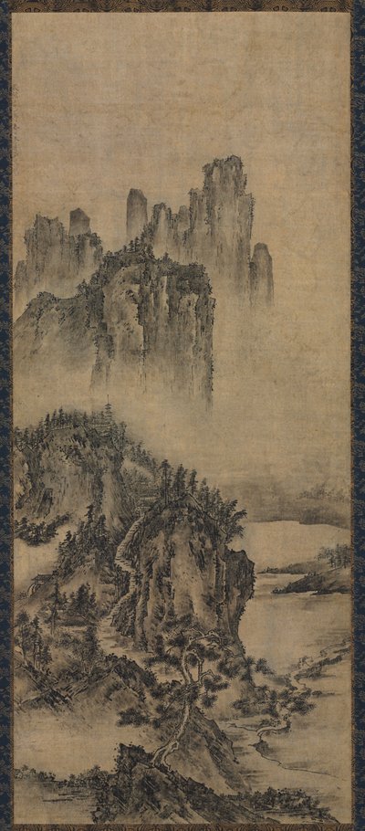 遠寺のある風景 作： Unknown artist